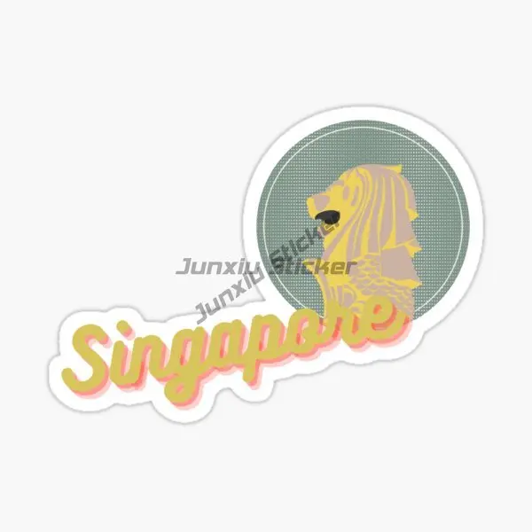 Singapore Flag Map Merlion Sce - مراجعة Car Accessories Singapore وسعره