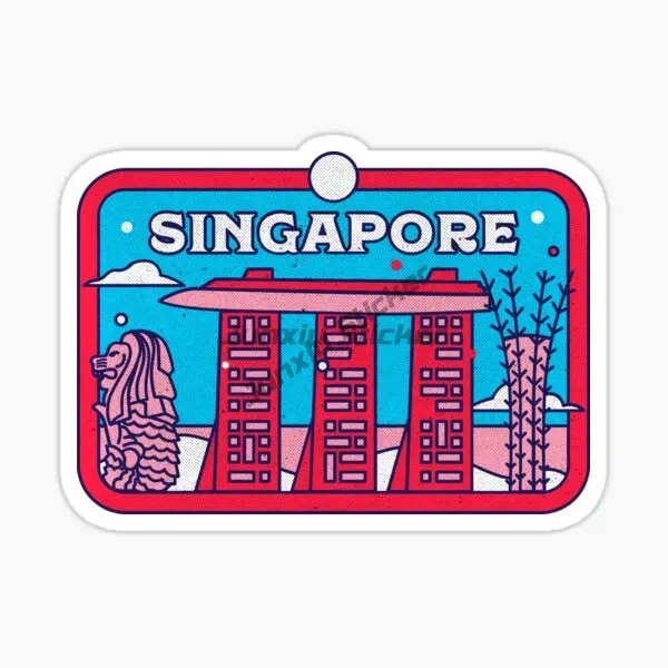Singapore Flag Map Merlion Sce - مراجعة Car Accessories Singapore وسعره