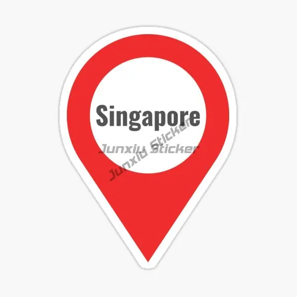 Singapore Flag Map Merlion Sce - مراجعة Car Accessories Singapore وسعره
