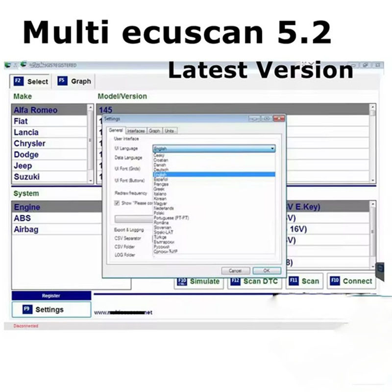 Latest Multiecuscan V5.2 Regis - مراجعة Obd2 Scanner وسعره