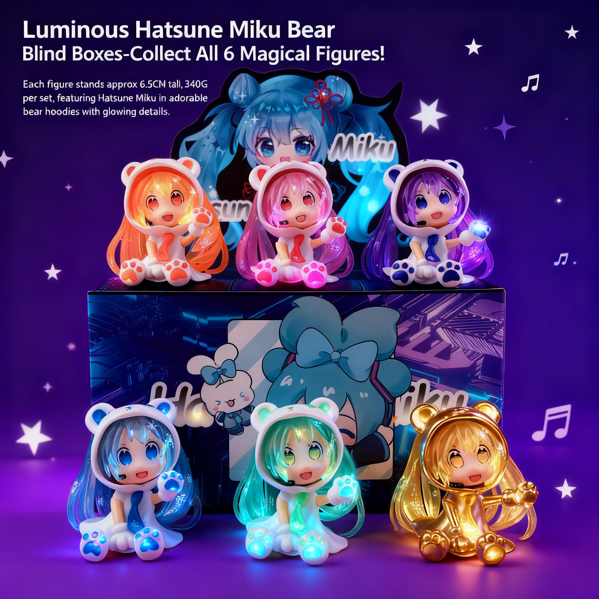 Glow in the Dark Hatsune Miku  - مراجعة Car Accessories Etsy وسعره