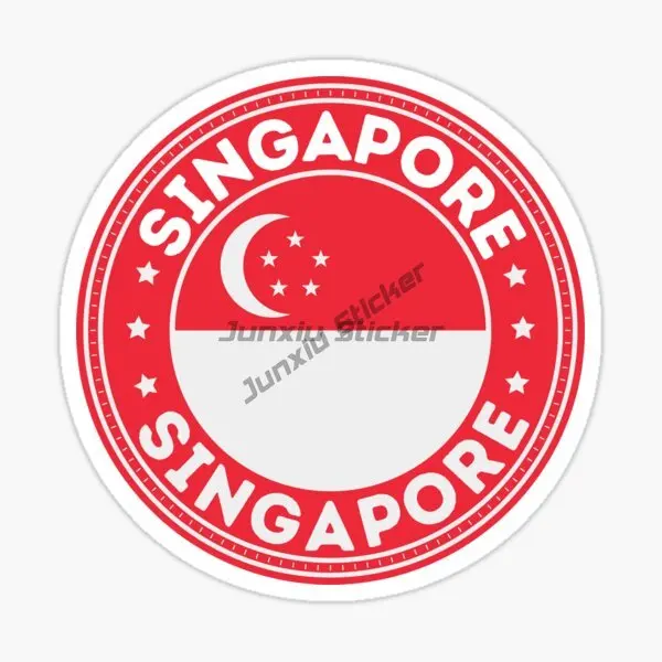 Singapore Flag Map Creative PV - مراجعة Car Accessories Singapore وسعره