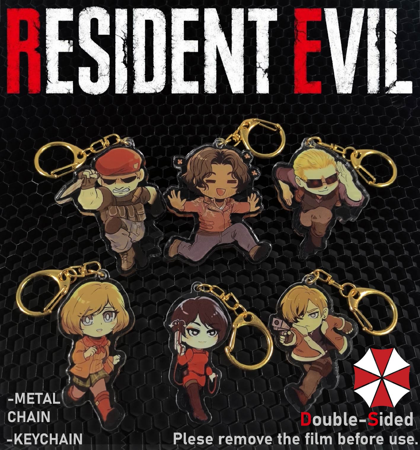 Resident Evil Keychain，Leon，Ad - مراجعة Car Accessories Etsy وسعره