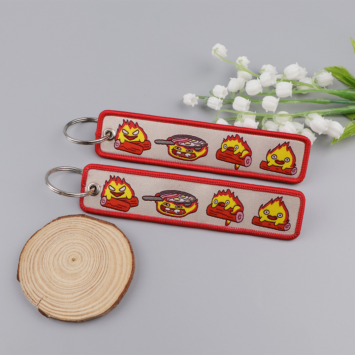 Anime Fire Embroidery Key Fobs - مراجعة Car Accessories Japan وسعره