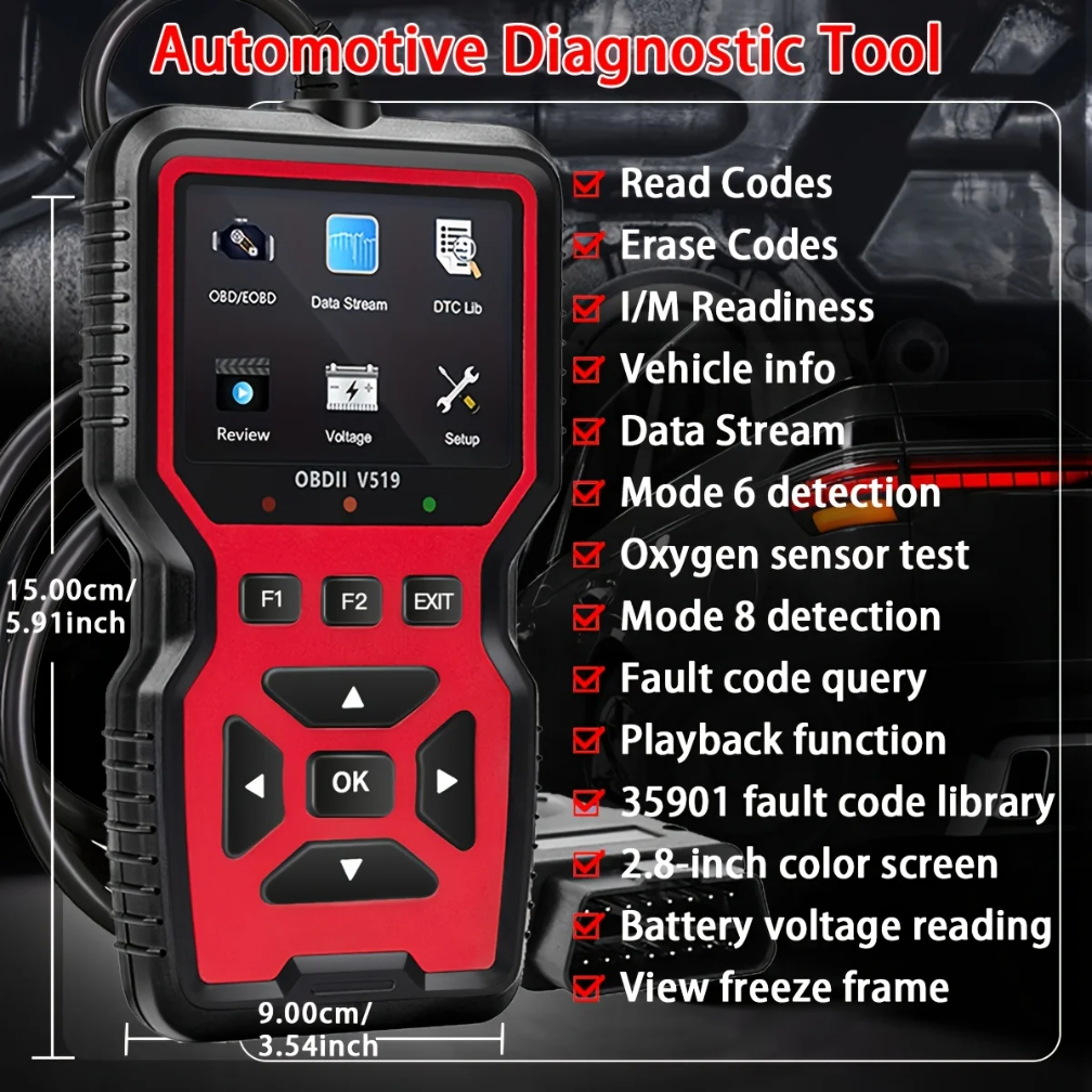 V519 V539 Professional OBD2 Sc - مراجعة Obd2 Scanner وسعره