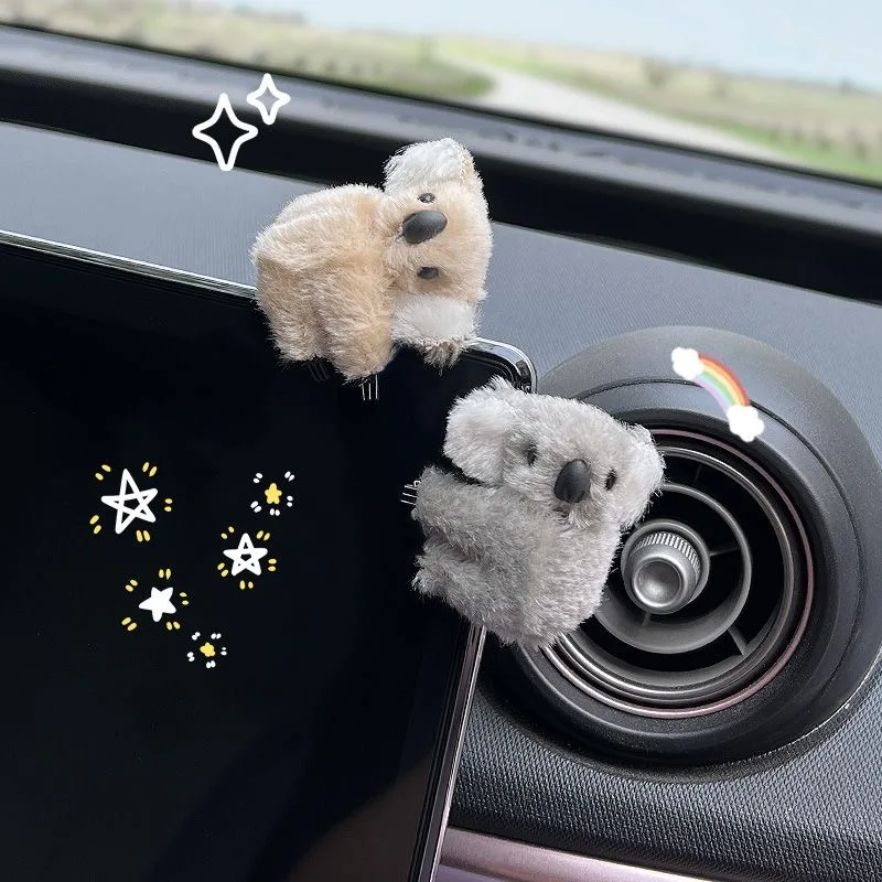 2PCS Cute Plush Koala Rearview - مراجعة Car Accessories Etsy وسعره