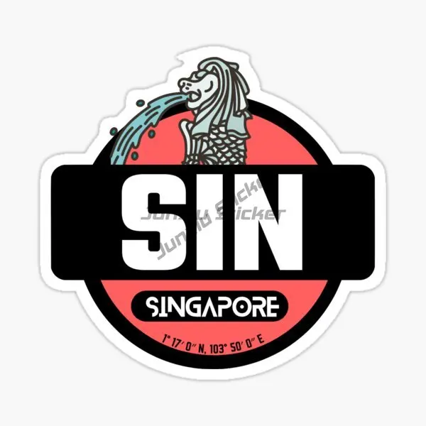 Singapore Flag Map Merlion Emb - مراجعة Car Accessories Singapore وسعره