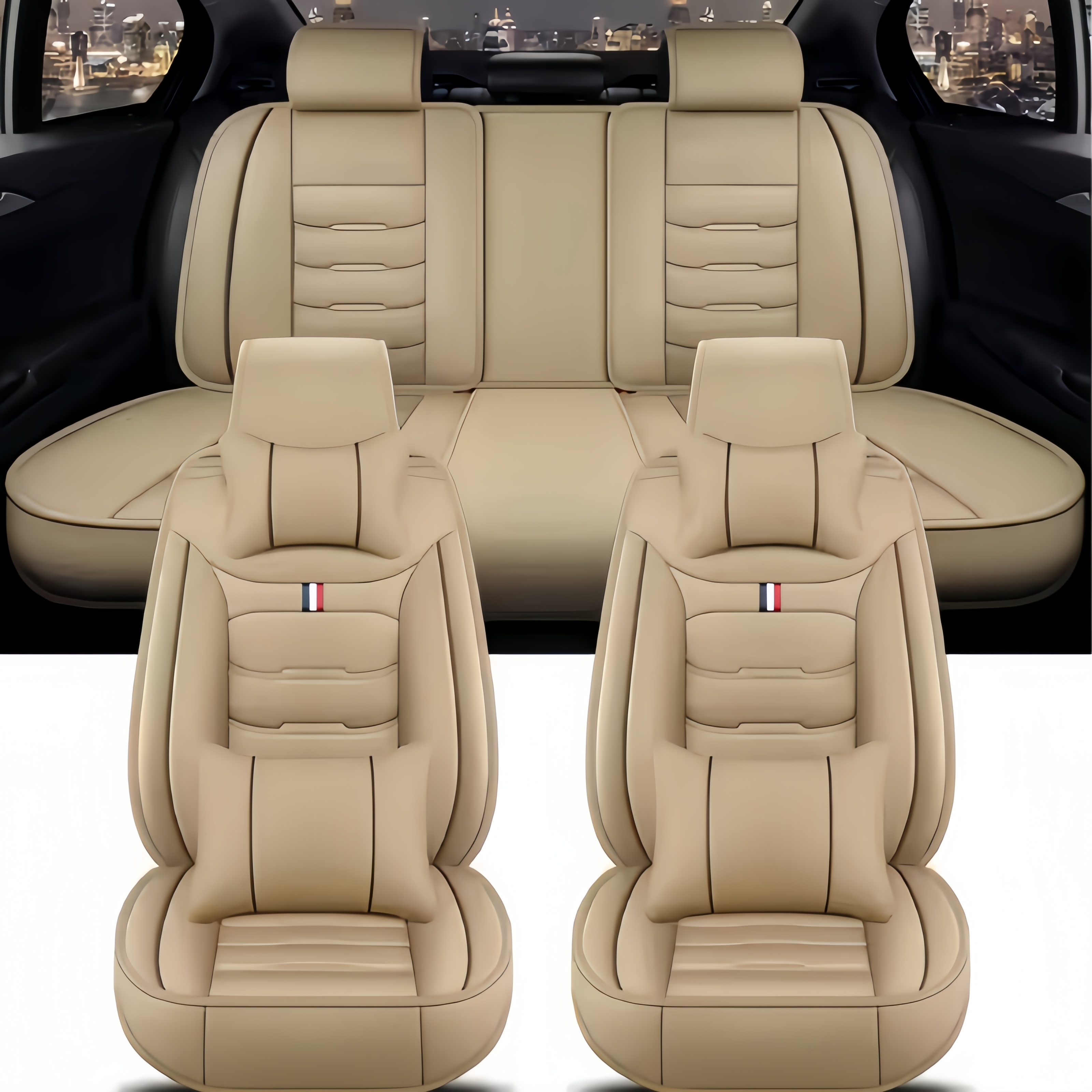 Seat Covers Pu Leather Car Sea - مراجعة Leather Car Seat Cover وسعره