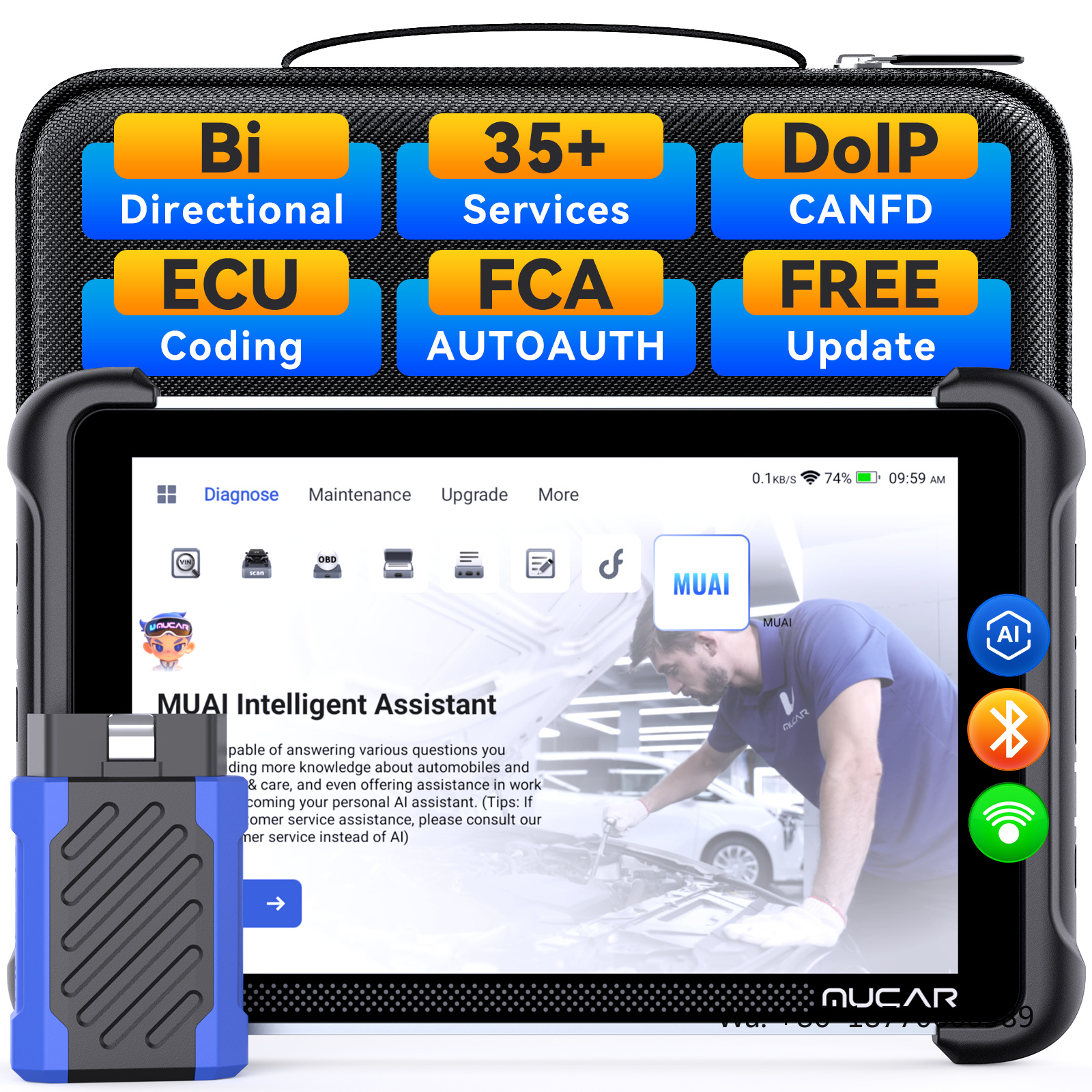 MUCAR 892BT AI Intelligent Dia - مراجعة Obd2 Scanner وسعره