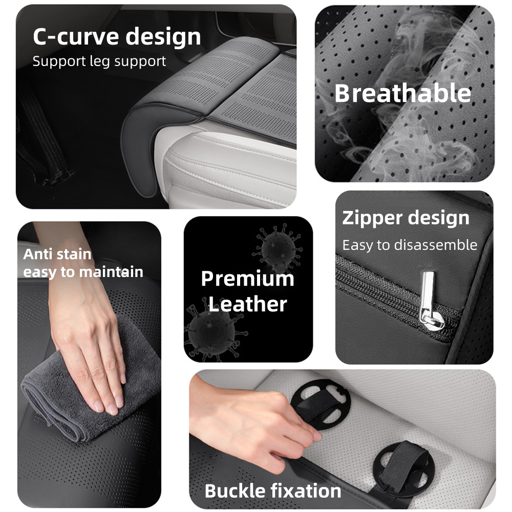 Car Seat Cushion Leg support F - مراجعة Leather Car Seat Cover وسعره